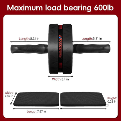 Ab Roller Wheel for Abs Workout - Abdominal Exercise Equipment with 2 Knee Pads for Home Gym, Core Strength Training, Fitness Equipment for Men & Women