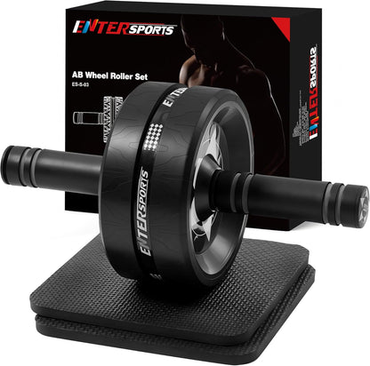 Ab Roller Wheel for Abs Workout - Abdominal Exercise Equipment with 2 Knee Pads for Home Gym, Core Strength Training, Fitness Equipment for Men & Women