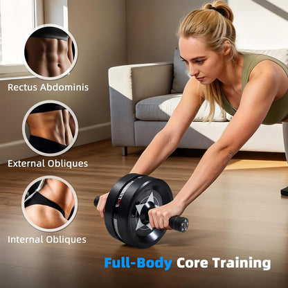 Ab Roller Wheel for Abs Workout - Abdominal Exercise Equipment with 2 Knee Pads for Home Gym, Core Strength Training, Fitness Equipment for Men & Women