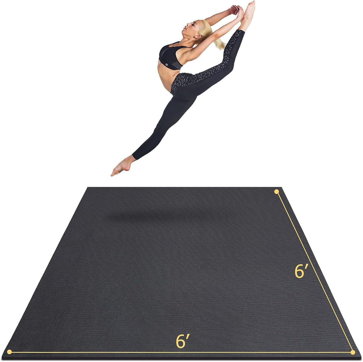 Large Yoga Mat 6'x4'/6'x6'(7mm) & 7'x5'(9mm)