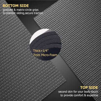 Large Yoga Mat 6'x4'/6'x6'(7mm) & 7'x5'(9mm)