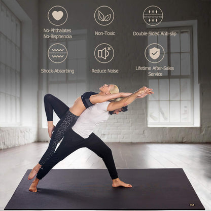 Large Yoga Mat 6'x4'/6'x6'(7mm) & 7'x5'(9mm)