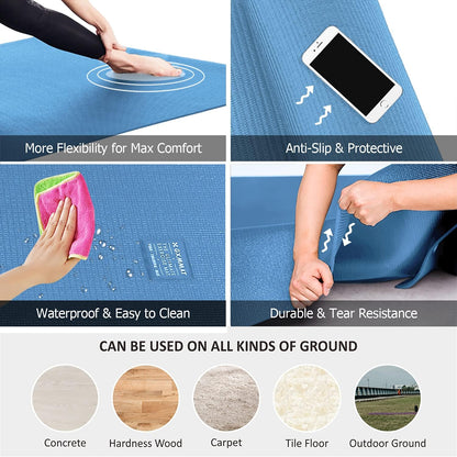 Large Yoga Mat 6'x4'/6'x6'(7mm) & 7'x5'(9mm)