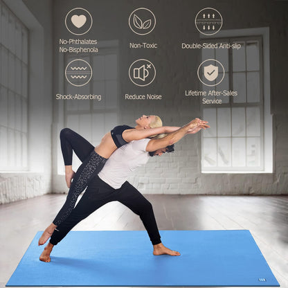 Large Yoga Mat 6'x4'/6'x6'(7mm) & 7'x5'(9mm)