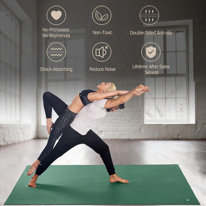 Large Yoga Mat 6'x4'/6'x6'(7mm) & 7'x5'(9mm)