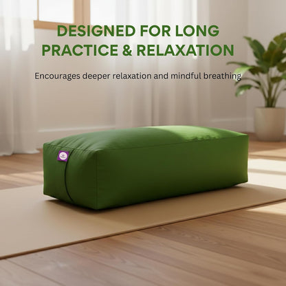 Rectangular Cotton Yoga Bolster, Yoga Pillow, Yoga Cushion, Yin yoga Bolster, Iyengar yoga bolster