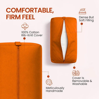 Rectangular Cotton Yoga Bolster, Yoga Pillow, Yoga Cushion, Yin yoga Bolster, Iyengar yoga bolster