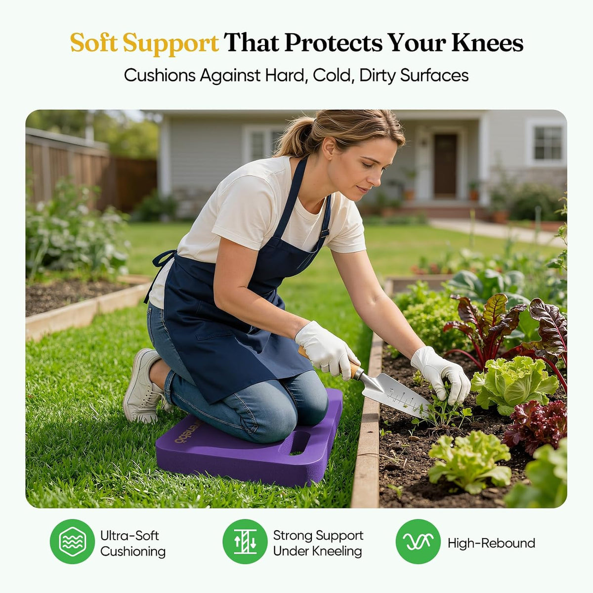1-Pack Kneeling Pads, Extra Thick, 17.3 x 11 x 1.6 in, Pink