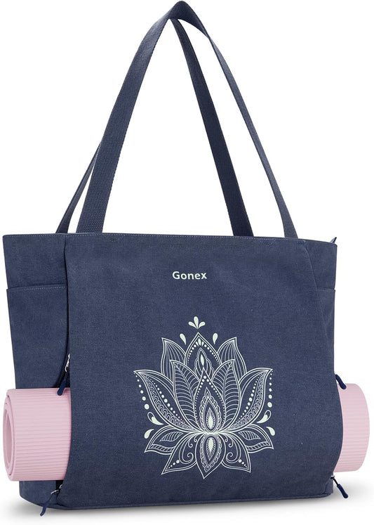 Yoga Mat Bag with Zipper Mat Carrier Canvas Gym Tote