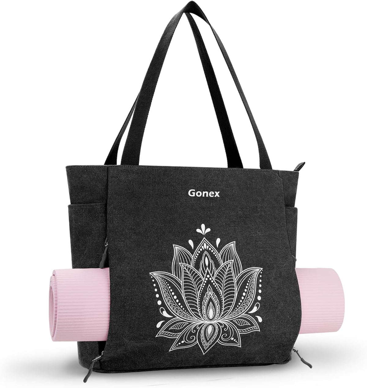 Yoga Mat Bag with Zipper Mat Carrier Canvas Gym Tote