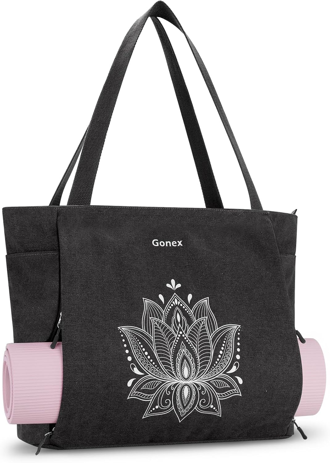 Yoga Mat Bag with Zipper Mat Carrier Canvas Gym Tote