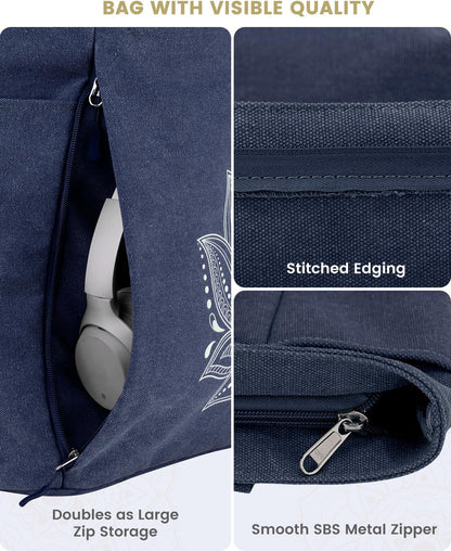 Yoga Mat Bag with Zipper Mat Carrier Canvas Gym Tote