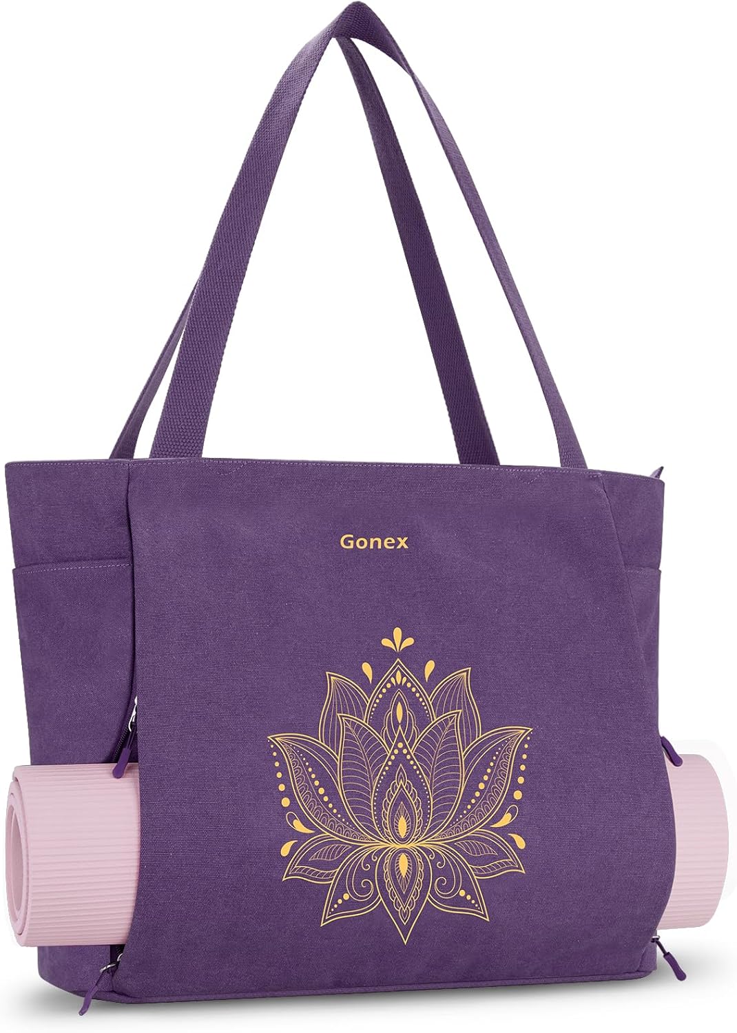 Yoga Mat Bag with Zipper Mat Carrier Canvas Gym Tote