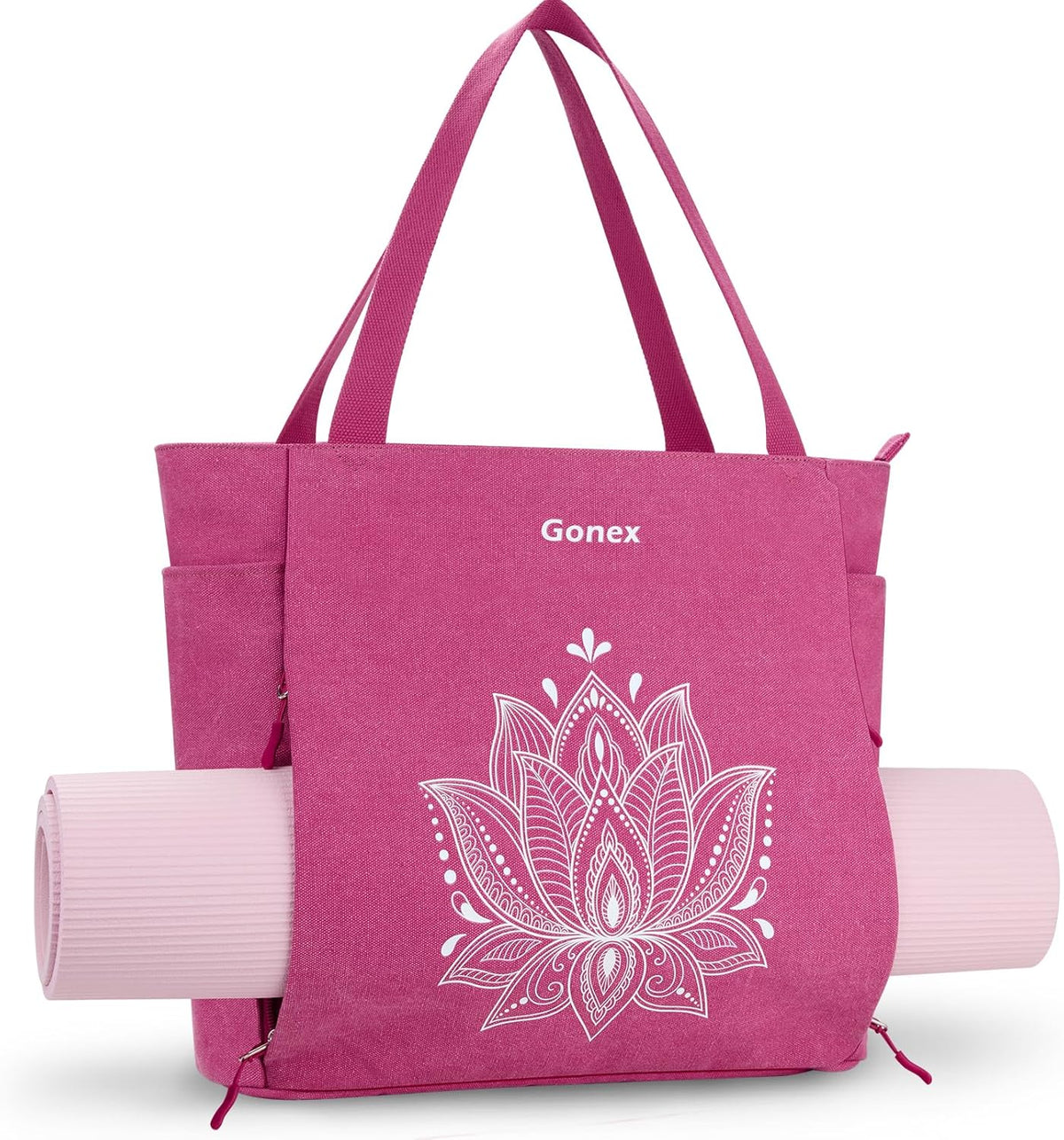Yoga Mat Bag with Zipper Mat Carrier Canvas Gym Tote