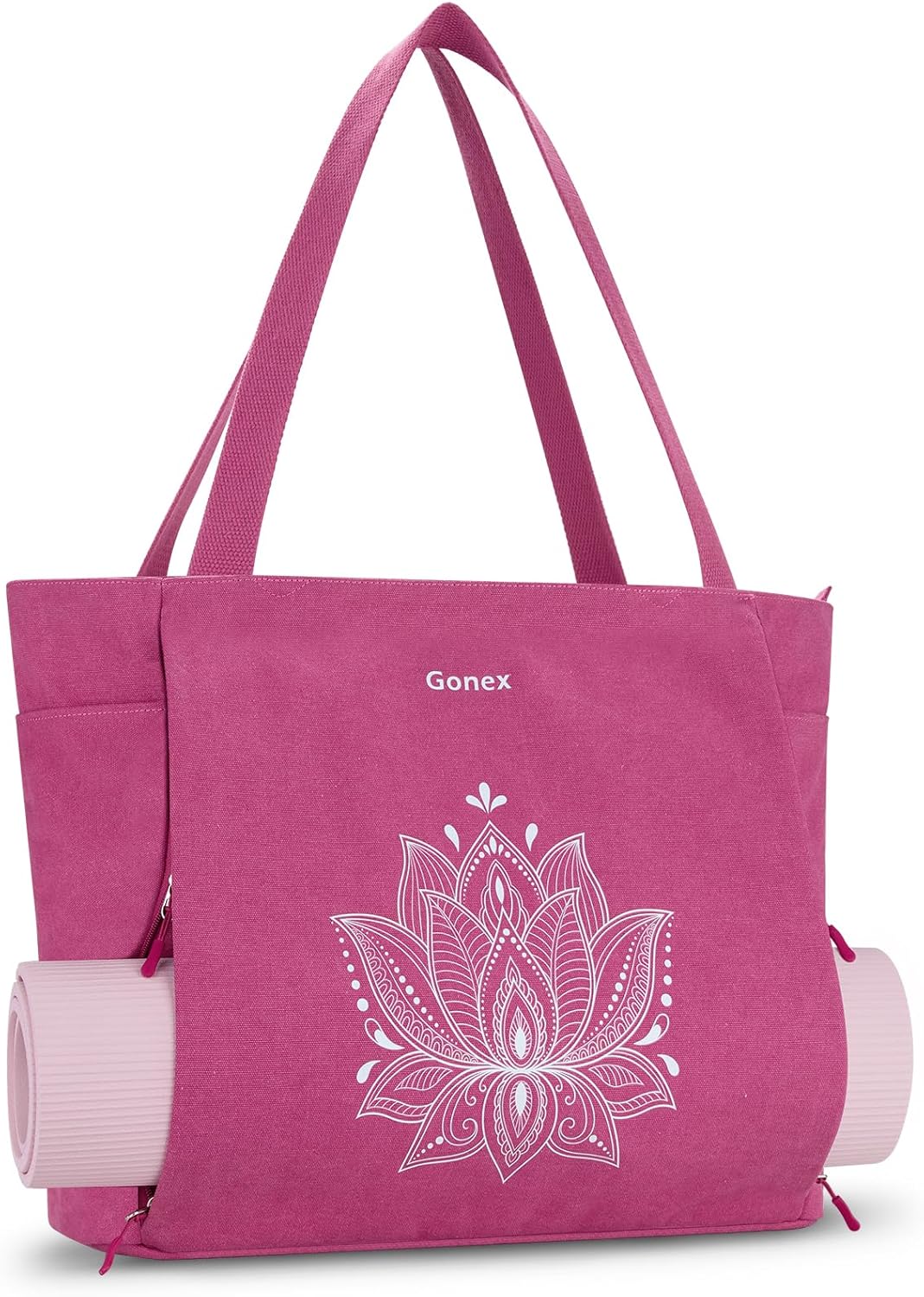 Yoga Mat Bag with Zipper Mat Carrier Canvas Gym Tote