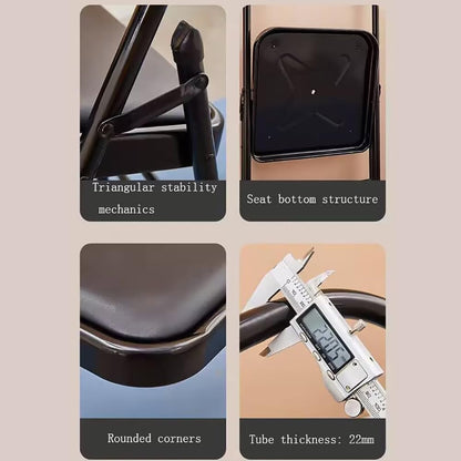 Pilates Yoga Assist Chair - Backless Folding Chair for Abs and Core,Balance Inversions,Flexibility,Strength Training,Brown