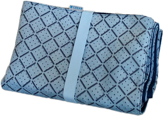 Outdoor Travel Yoga Mat | Machine Washable Non-Slip Foldable & Portable Compact Workout Mat | Place on Yoga Mat | Exercise Mats - Folding Lightweight Yoga Mat for Women w strap 72" x 25"