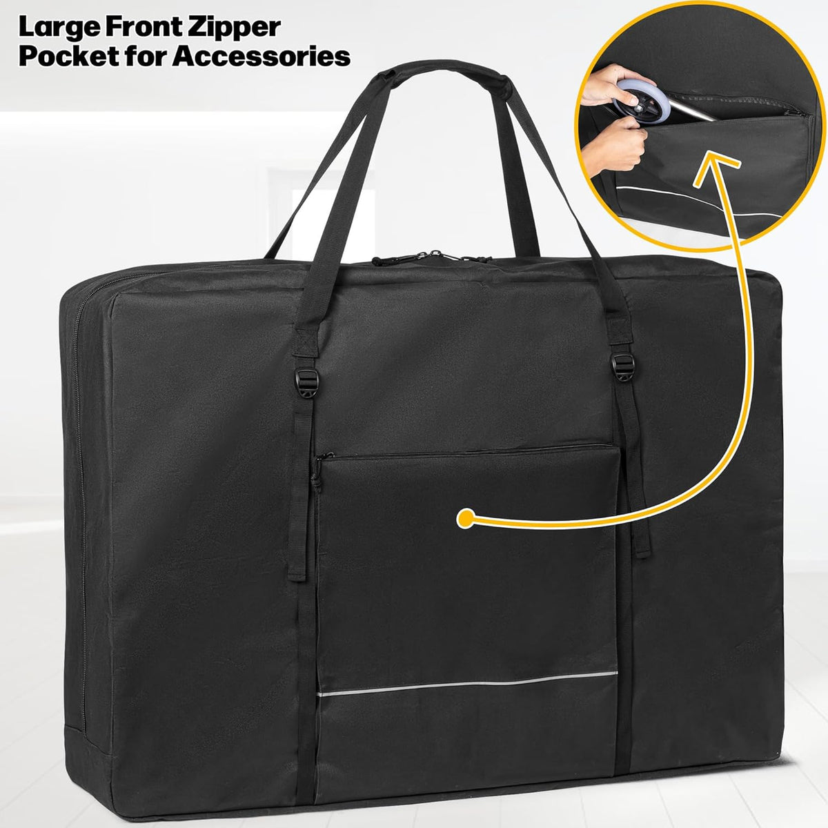 Carrying Bag for Folding Chair, Storage Case Fits for Beach Chair, Black