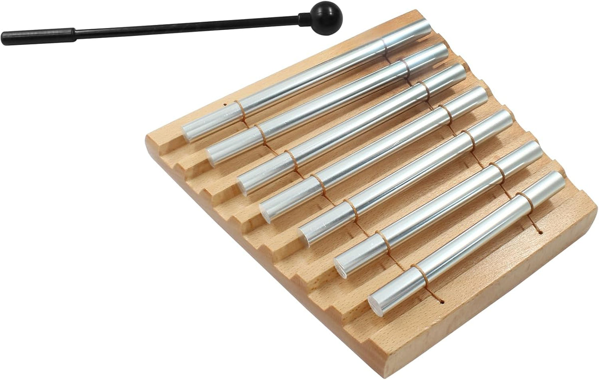Meditation Chimes, Seven Tone Hand Chimes Instrument, 1 Set