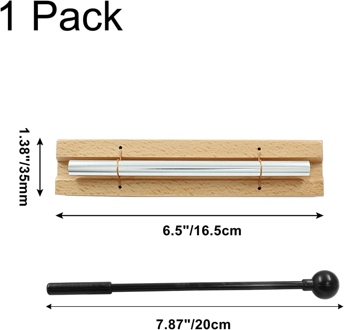 Meditation Chimes, Seven Tone Hand Chimes Instrument, 1 Set