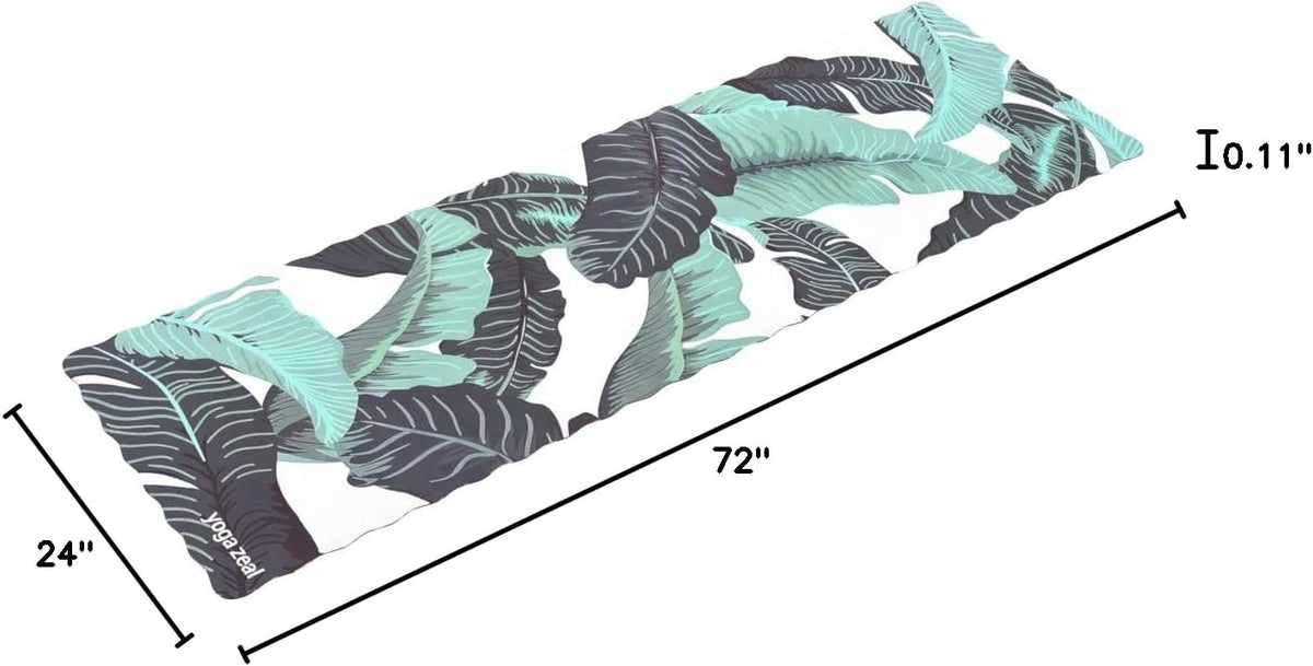 Yoga Mats - Luxuriously Soft, Thick, Non-Slip, Hot Yoga Mat. Eco Printed. Designed to grip better with a sweaty yoga practice!