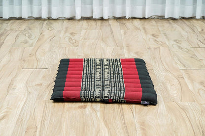 Meditation Cushion Set – 1 Small Zafu Yoga Pillow and 1 Small Roll-Up Zabuton Mat Filled with Kapok