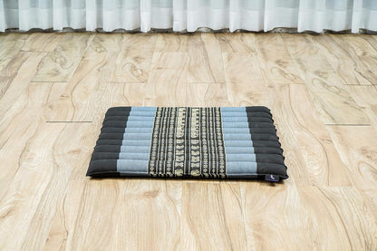 Meditation Cushion Set – 1 Small Zafu Yoga Pillow and 1 Small Roll-Up Zabuton Mat Filled with Kapok