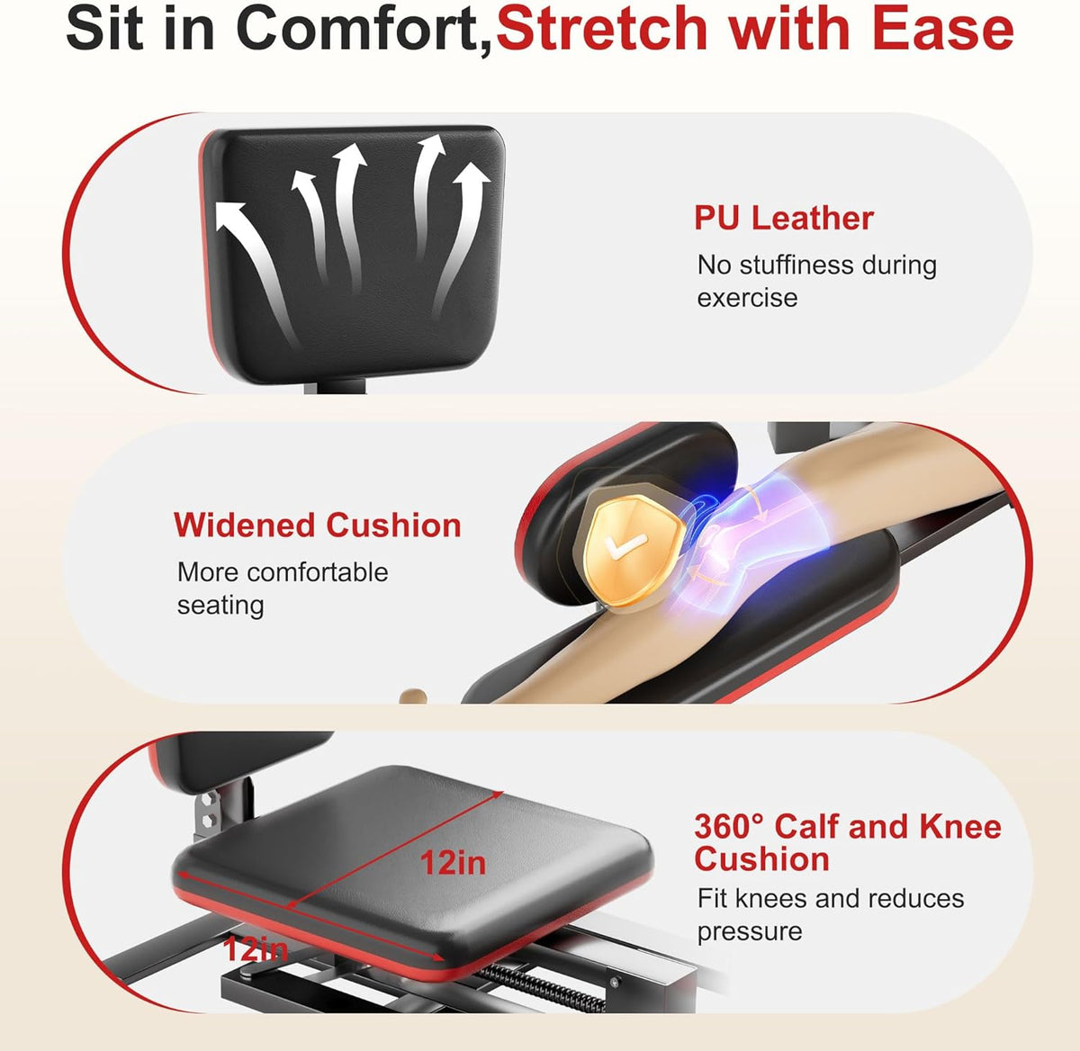 Leg Stretcher, 300LBS Stretcher Machine,210° Adjustable Split Machine