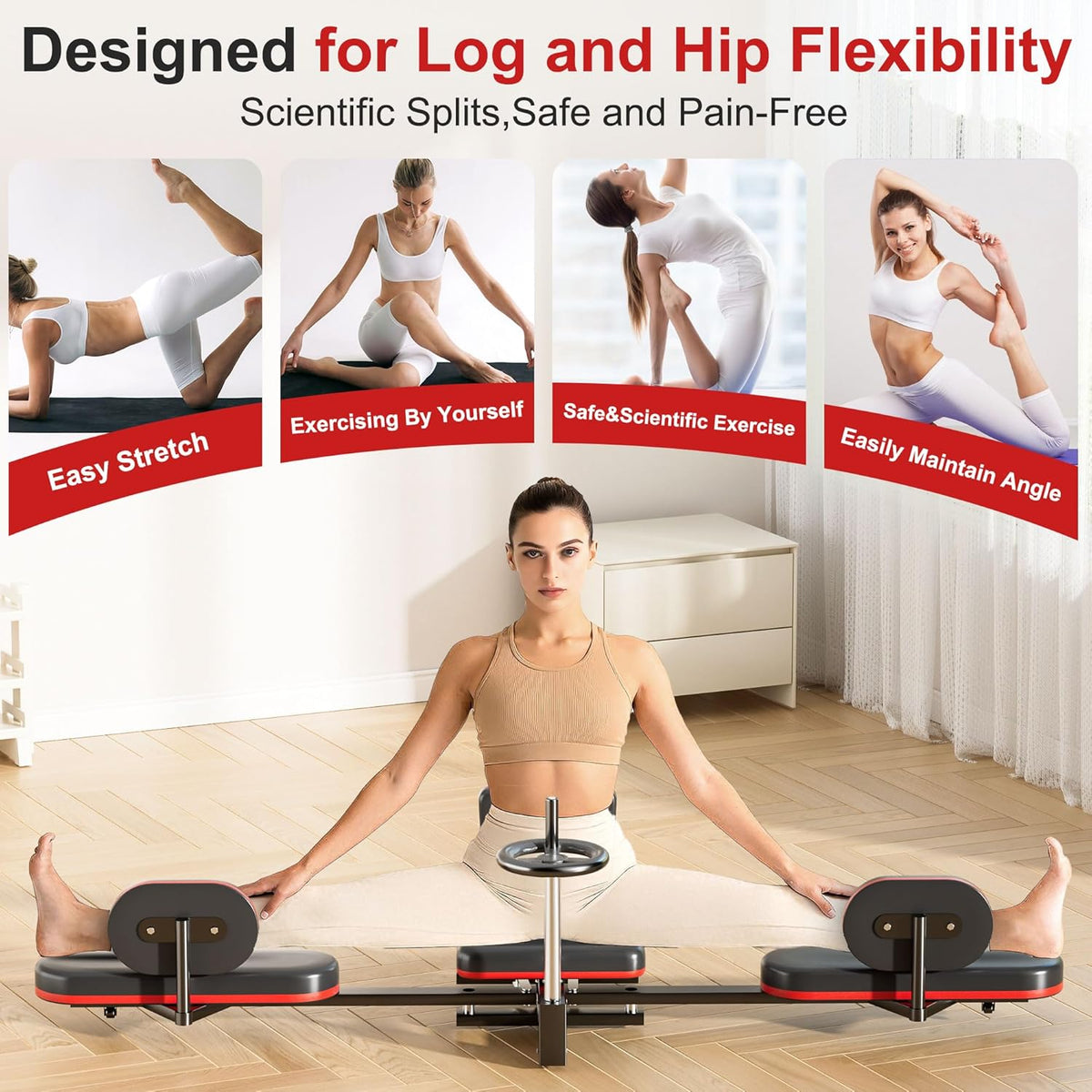 Leg Stretcher, 300LBS Stretcher Machine,210° Adjustable Split Machine