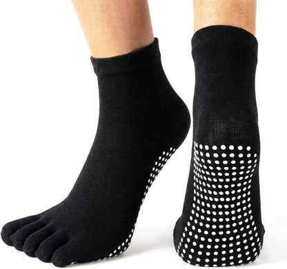 1/2 Pairs Pilates Socks Woman Barre Grip Socks Non Slip