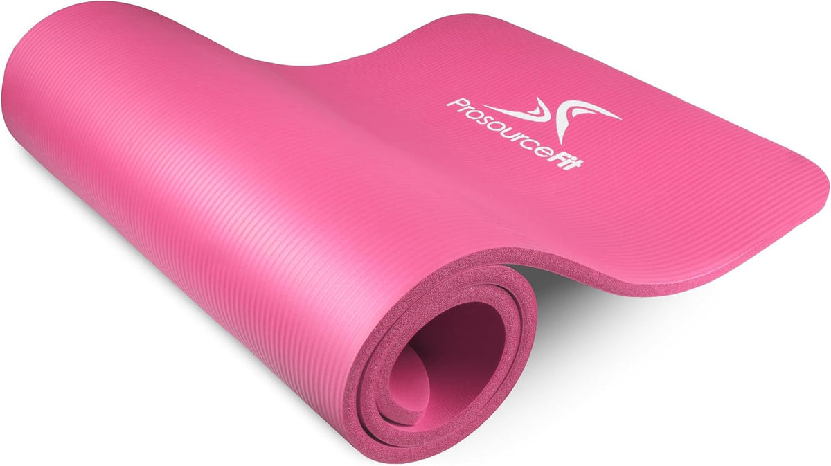 Extra Thick Yoga and Pilates Mat, 71-inch Long High Density Exercise Mat with Comfort Foam and Carrying Strap