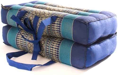 Foldable Cushion - Organic Kapok Filling, use Folded and Unfolded for Meditation, Soft Yoga Prop, Portable Cushion