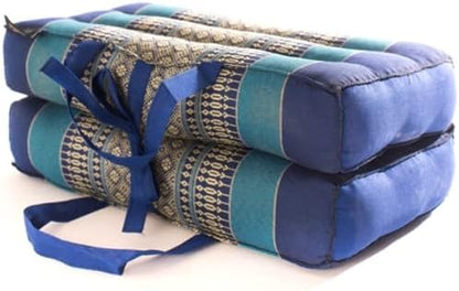 Foldable Cushion - Organic Kapok Filling, use Folded and Unfolded for Meditation, Soft Yoga Prop, Portable Cushion
