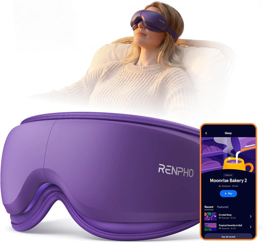 x Headspace Eyeris Zen, Meditation Eye Massager with Heat, Portable Heated Eye Mask, Ultra-Quiet for Deeper Sleep, Gifts for Him, Women, Birthday, FSA Eligible HSA