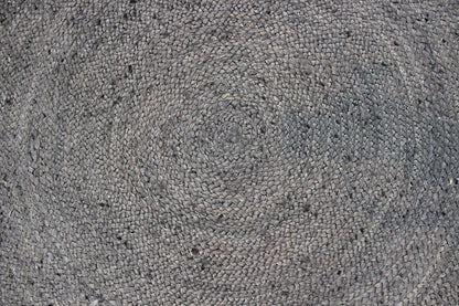 Collection Circle Area Rug - 3 x 3 Ft' Beige and Black Geometric Pettern Jute Mat Ideal for High Traffic Area in Hallway Bedroom Living Room Dining Room Kitchen Terrace Yoga Mat