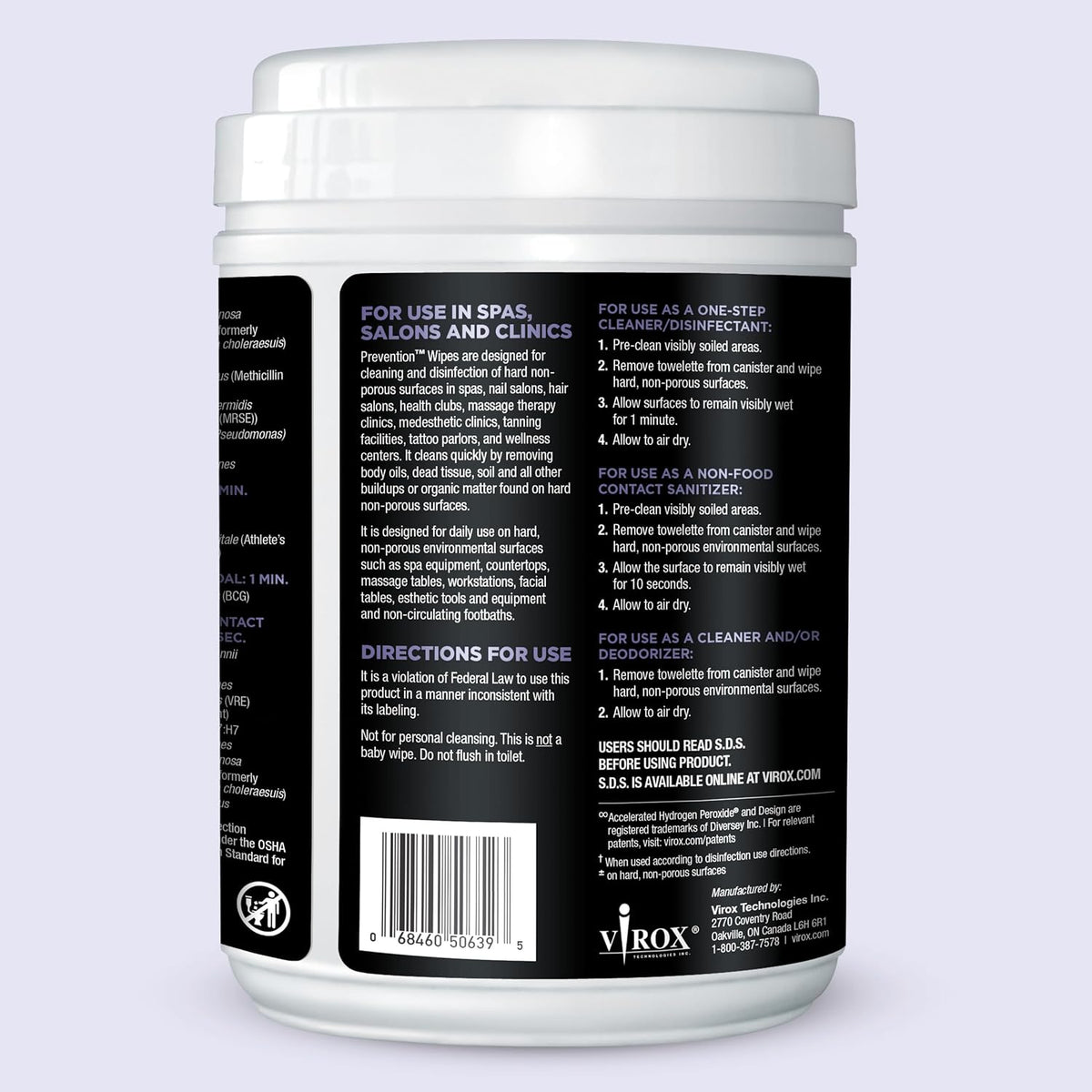 All Purpose Disinfectant Wipes – Canister of Cleaning Wipes for Salons, Spas, Wellness Centers and Yoga Studios – Hospital Grade Surface Sanitizing – 160 Count