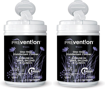 All Purpose Disinfectant Wipes – Canister of Cleaning Wipes for Salons, Spas, Wellness Centers and Yoga Studios – Hospital Grade Surface Sanitizing – 160 Count