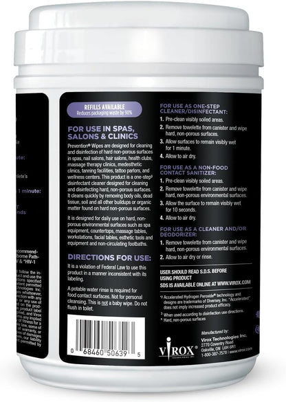 All Purpose Disinfectant Wipes – Canister of Cleaning Wipes for Salons, Spas, Wellness Centers and Yoga Studios – Hospital Grade Surface Sanitizing – 160 Count
