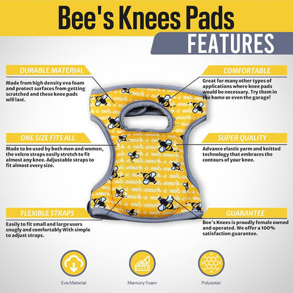 Cleaning Knee Pads! Great Gift with Soft Foam and NEW LONGER Adjustable Straps, Durable and Soft Knee Protection. Water-Resistant Cleaning Floors, Working in Garden, Yoga, Gardening
