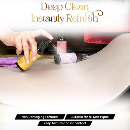 Yoga Mat Cleaner Spray Kit with Microfiber Towel, 3Pack
