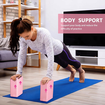 12 Pcs Yoga Blocks Bulk 9 x 6 x 4 Inch EVA Foam Supportive Yoga Brick Lightweight Soft Non Slip Gymnastic Blocks Yoga Pilates Accessories for Girls Women Beginners, Stretching and Meditation