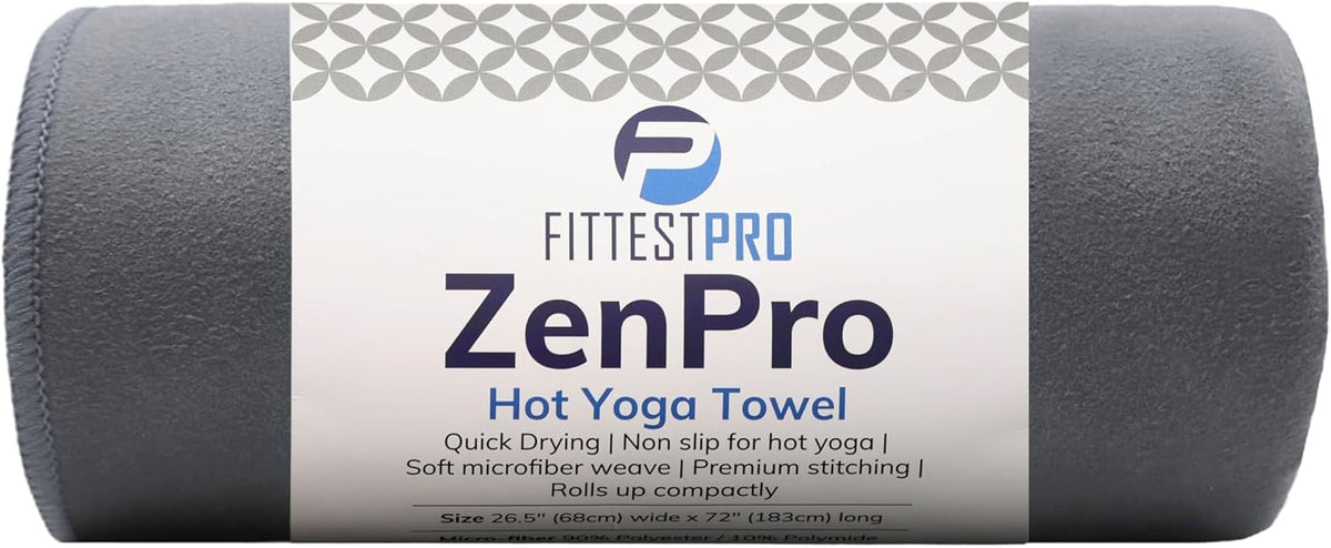 Non-Slip Hot Yoga Towel with Super-Absorbent Soft Suede Microfiber in Many Colors, for Bikram Pilates and Yoga Mats. (72.00 x 26.50) Frosted Blue