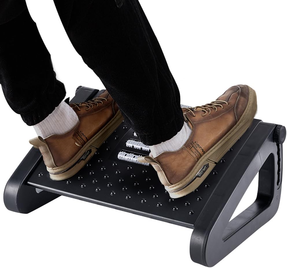 Foot Rest, Six Heights Adjustable Foot Rest Under Desk at Work