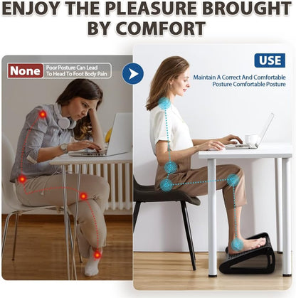 Foot Rest, Six Heights Adjustable Foot Rest Under Desk at Work