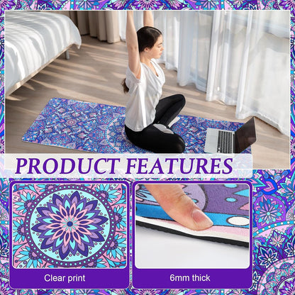 3 Pcs Yoga Mat and Blocks Set 6mm Non Slip Strap