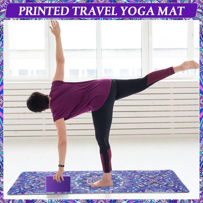 3 Pcs Yoga Mat and Blocks Set 6mm Non Slip Strap