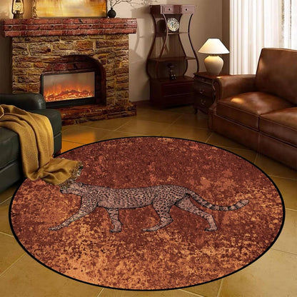 Black Snake Round 4ft Area Rug Wild Serpent Snakeskin Black Circle Rug Gothic Non-Slip Floor Mat for Bedroom Living Room Study Playing Round Yoga Mat Washable Carpet