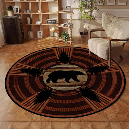 Black Snake Round 4ft Area Rug Wild Serpent Snakeskin Black Circle Rug Gothic Non-Slip Floor Mat for Bedroom Living Room Study Playing Round Yoga Mat Washable Carpet
