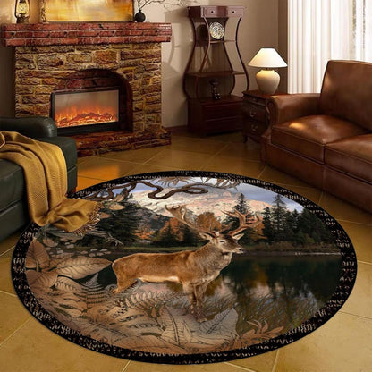 Black Snake Round 4ft Area Rug Wild Serpent Snakeskin Black Circle Rug Gothic Non-Slip Floor Mat for Bedroom Living Room Study Playing Round Yoga Mat Washable Carpet