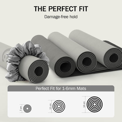 Slim Panda Yoga Mat Scrunchie Strap, Stretch Velvet Carrier